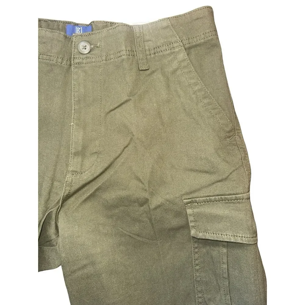 George‎ Men’s Cargo Shorts Size 30 Olive Green Military Utility NWT